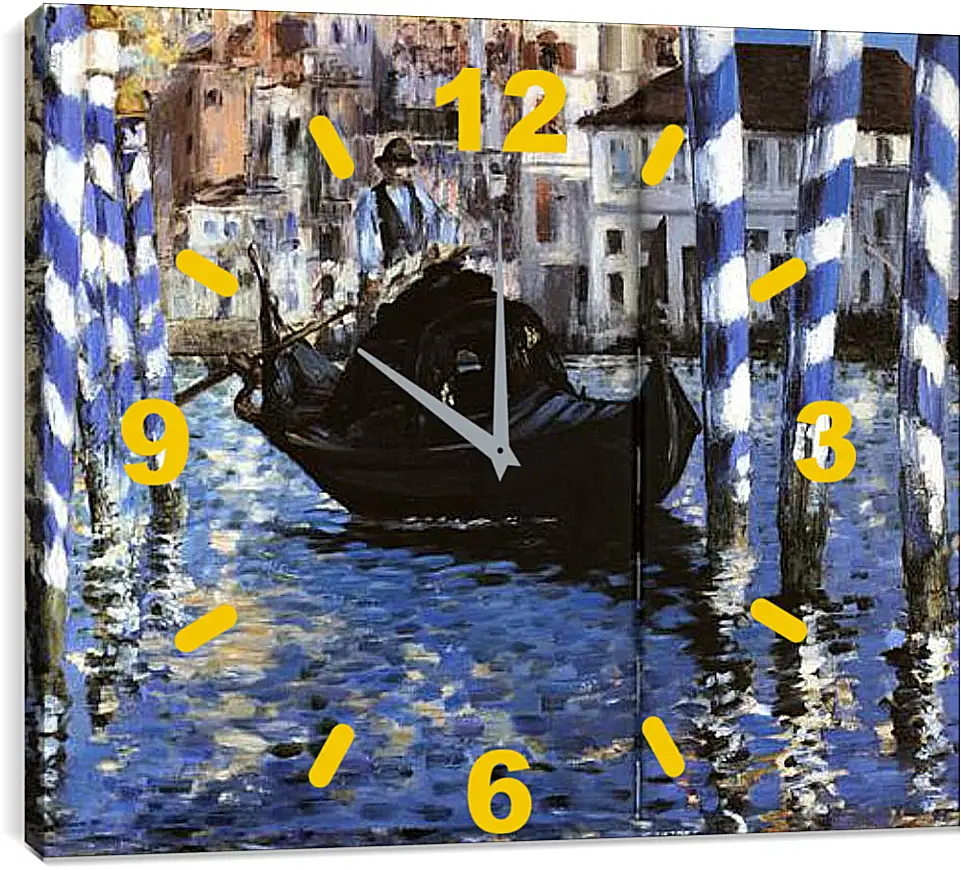 Часы картина - Le Grand Canal de Venise, Large Channel of Venice, Huile sur toile. Эдуард Мане