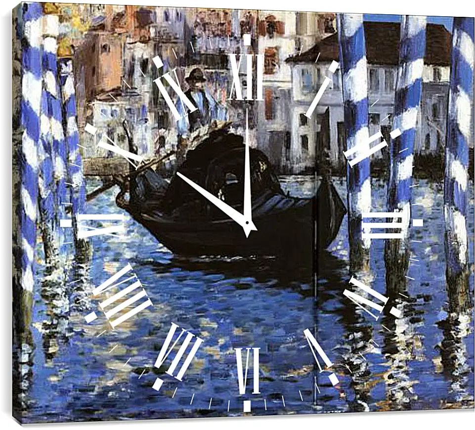 Часы картина - Le Grand Canal de Venise, Large Channel of Venice, Huile sur toile. Эдуард Мане