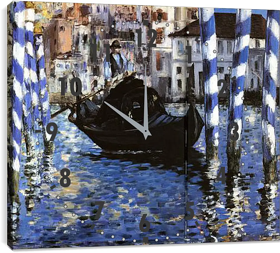 Часы картина - Le Grand Canal de Venise, Large Channel of Venice, Huile sur toile. Эдуард Мане