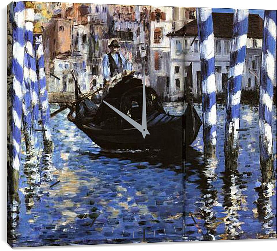 Часы картина - Le Grand Canal de Venise, Large Channel of Venice, Huile sur toile. Эдуард Мане