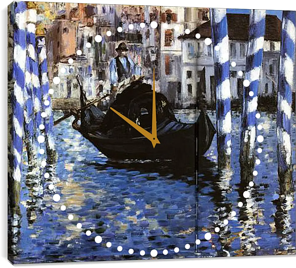 Часы картина - Le Grand Canal de Venise, Large Channel of Venice, Huile sur toile. Эдуард Мане