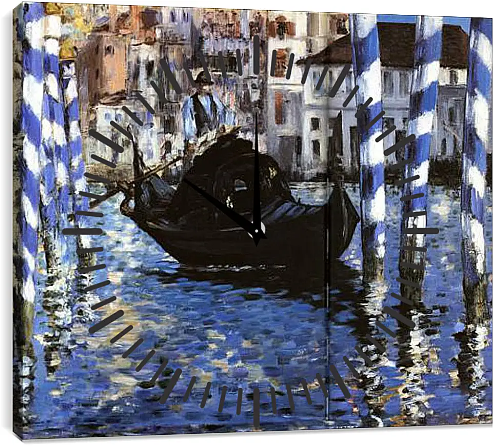 Часы картина - Le Grand Canal de Venise, Large Channel of Venice, Huile sur toile. Эдуард Мане