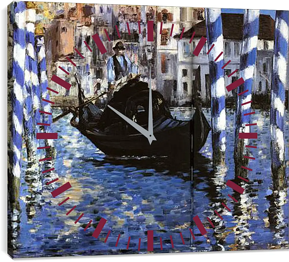 Часы картина - Le Grand Canal de Venise, Large Channel of Venice, Huile sur toile. Эдуард Мане