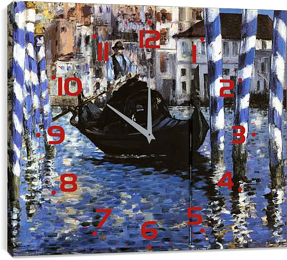 Часы картина - Le Grand Canal de Venise, Large Channel of Venice, Huile sur toile. Эдуард Мане