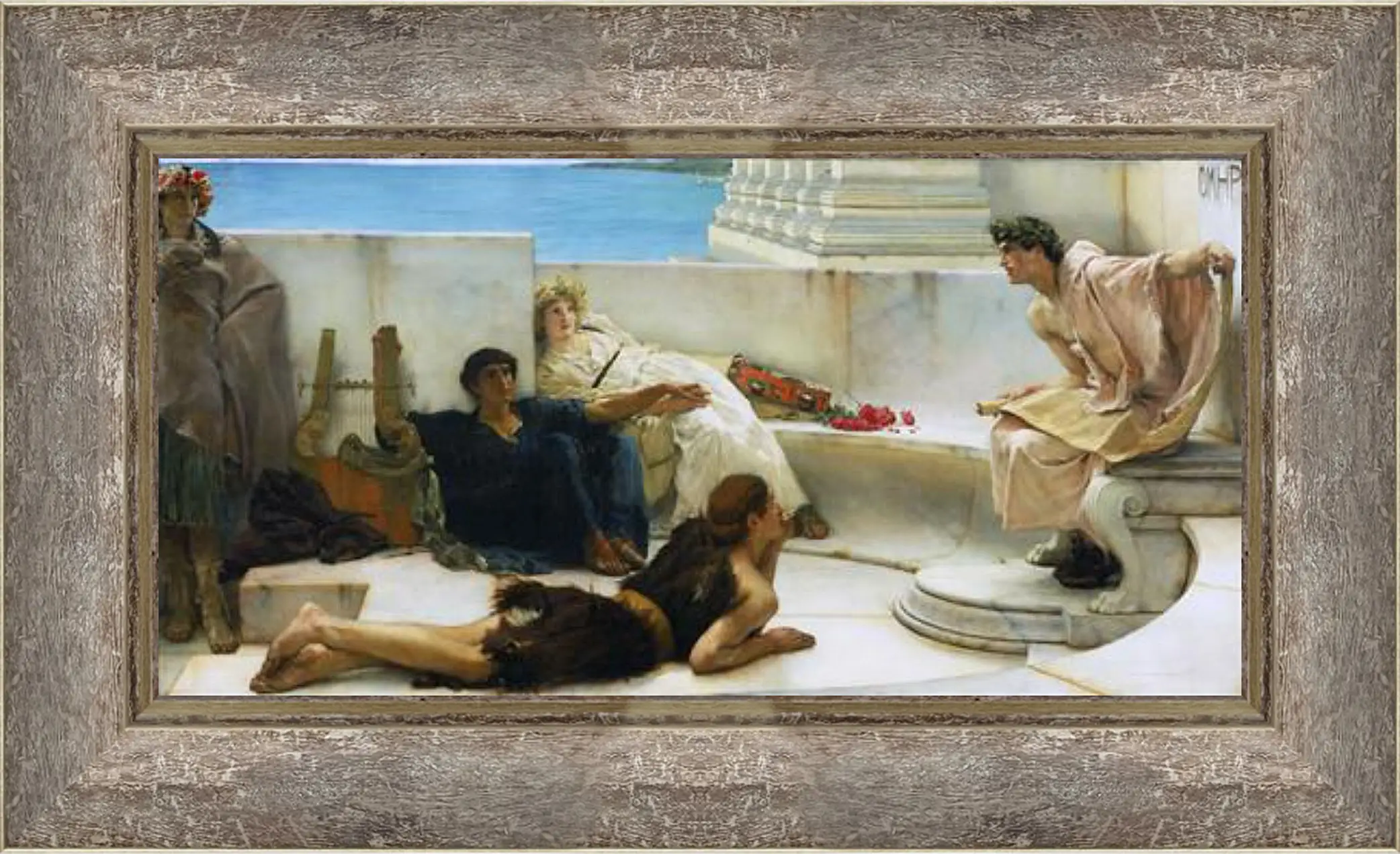 Картина в раме - Reading from Homer. Лоуренс Альма-Тадема