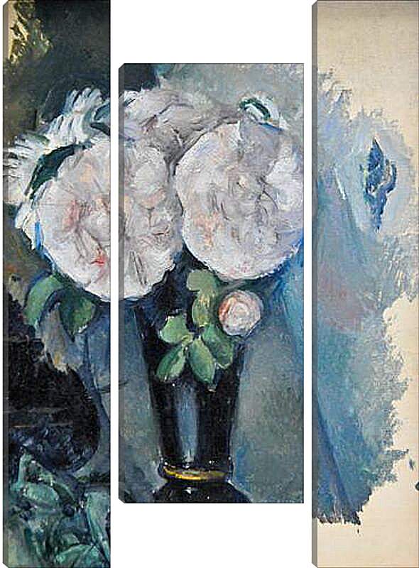 Модульная картина - Flowers in a Blue Vase. Поль Сезанн