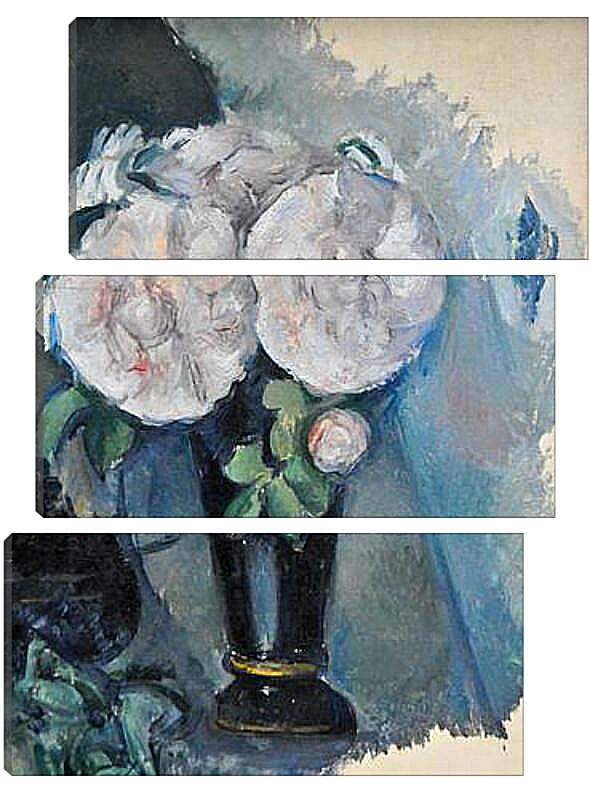 Модульная картина - Flowers in a Blue Vase. Поль Сезанн