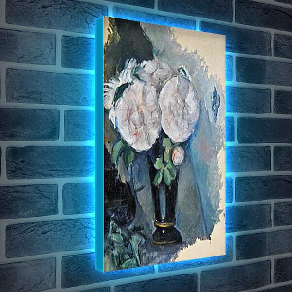 Лайтбокс световая панель - Flowers in a Blue Vase. Поль Сезанн