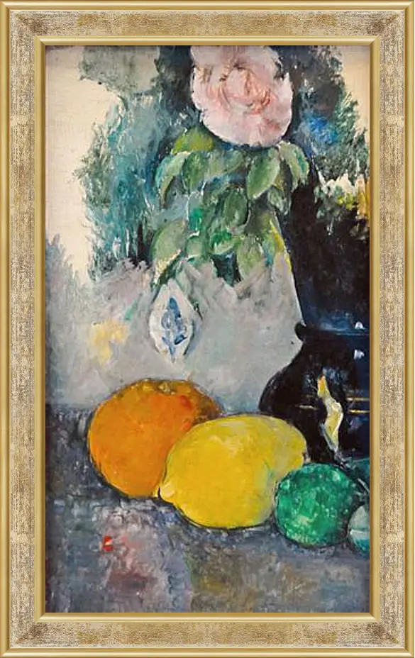 Картина в раме - Flowers and Fruit. Поль Сезанн