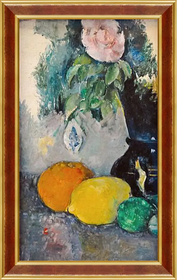 Картина в раме - Flowers and Fruit. Поль Сезанн