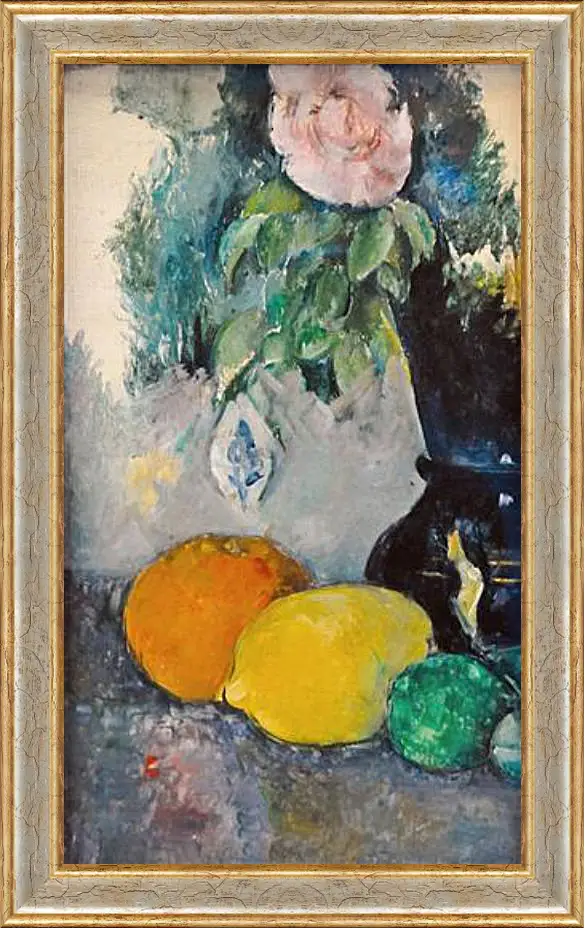 Картина в раме - Flowers and Fruit. Поль Сезанн