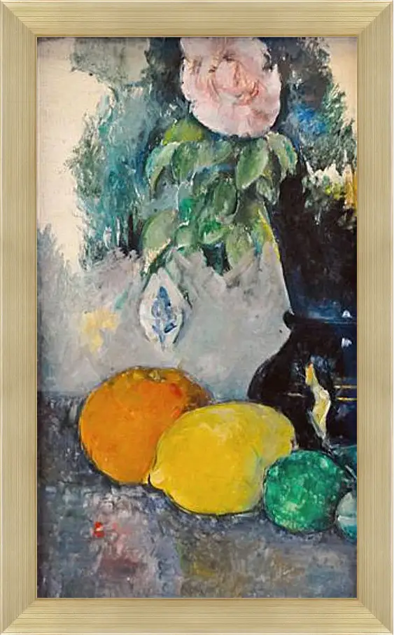 Картина в раме - Flowers and Fruit. Поль Сезанн