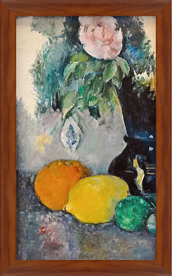 Картина в раме - Flowers and Fruit. Поль Сезанн