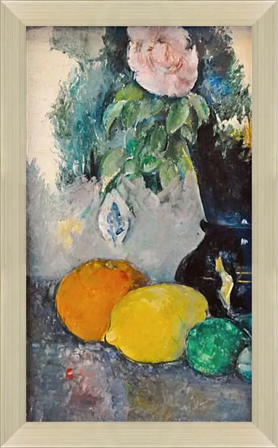 Картина в раме - Flowers and Fruit. Поль Сезанн