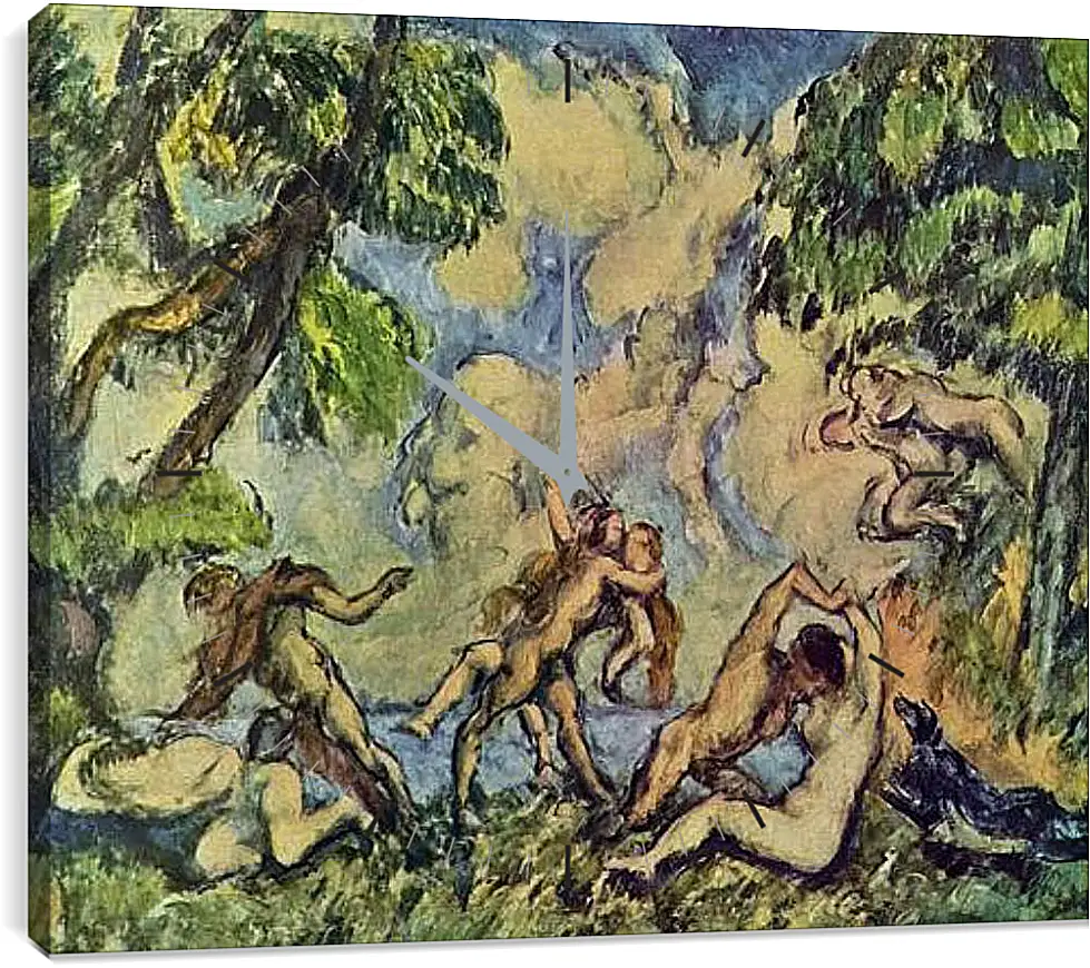 Часы картина - Bacchanal. Поль Сезанн
