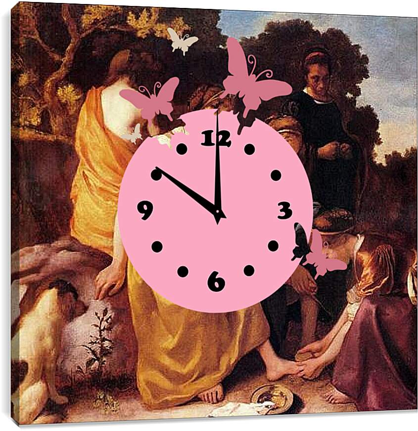 Часы картина - Диана и ее спутницы. Ян (Йоханнес) Вермеер