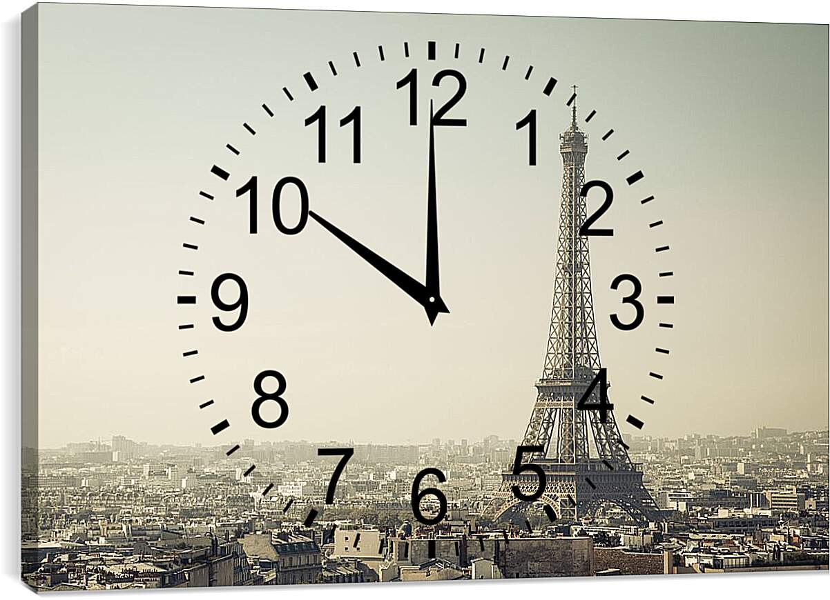 Часы картина - Вид на Париж