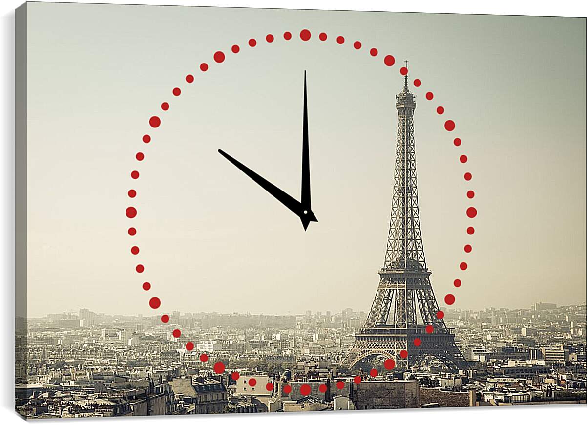 Часы картина - Вид на Париж