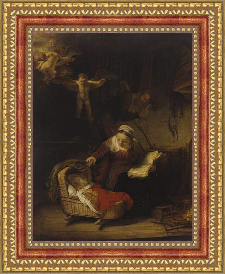 Картина в раме - Святое семейство. Рембрандт