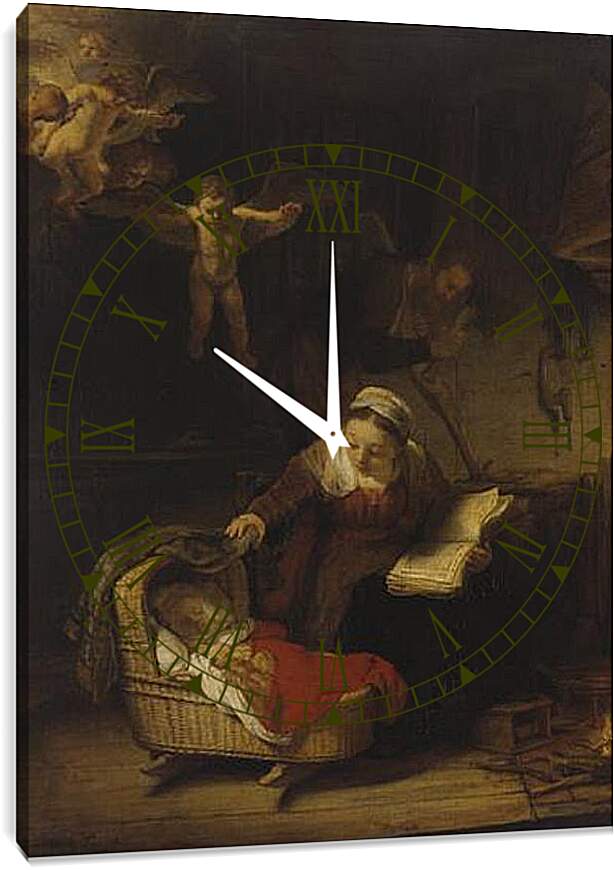 Часы картина - Святое семейство. Рембрандт