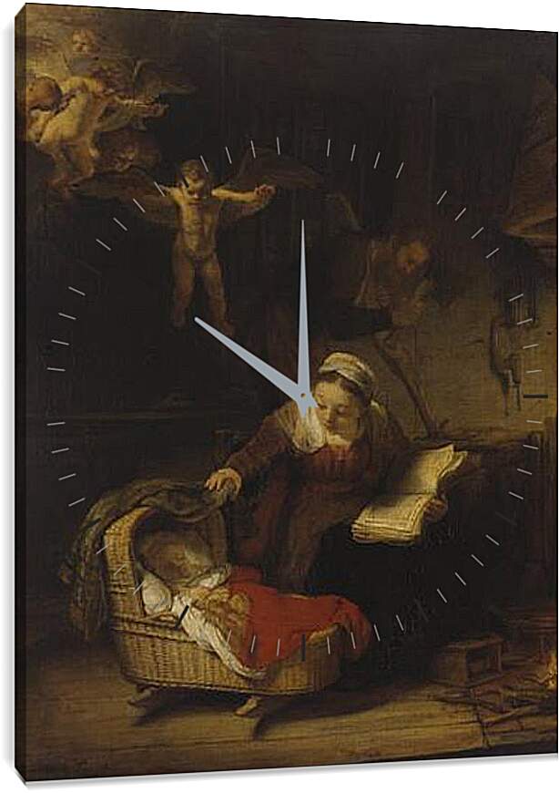 Часы картина - Святое семейство. Рембрандт