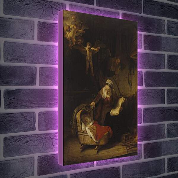 Лайтбокс световая панель - Святое семейство. Рембрандт