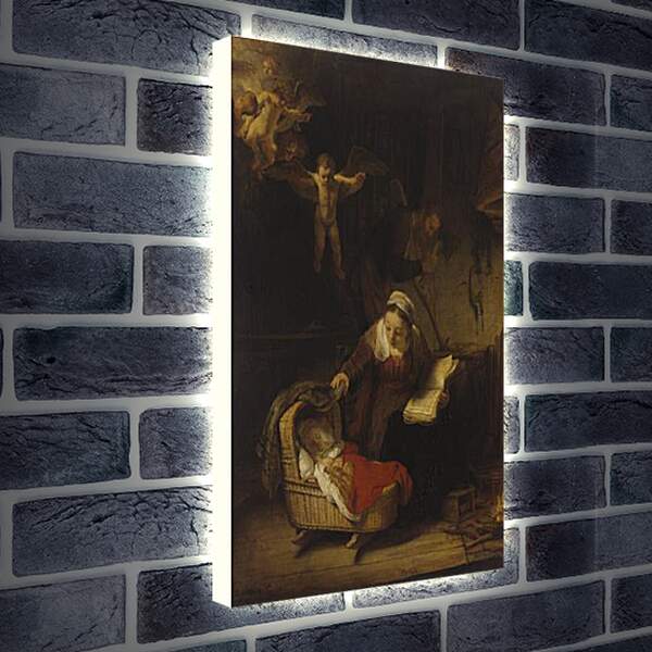 Лайтбокс световая панель - Святое семейство. Рембрандт