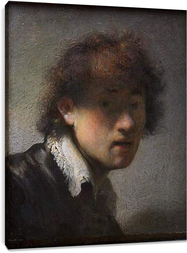 Постер и плакат - Self-portrait at early age. Рембрандт