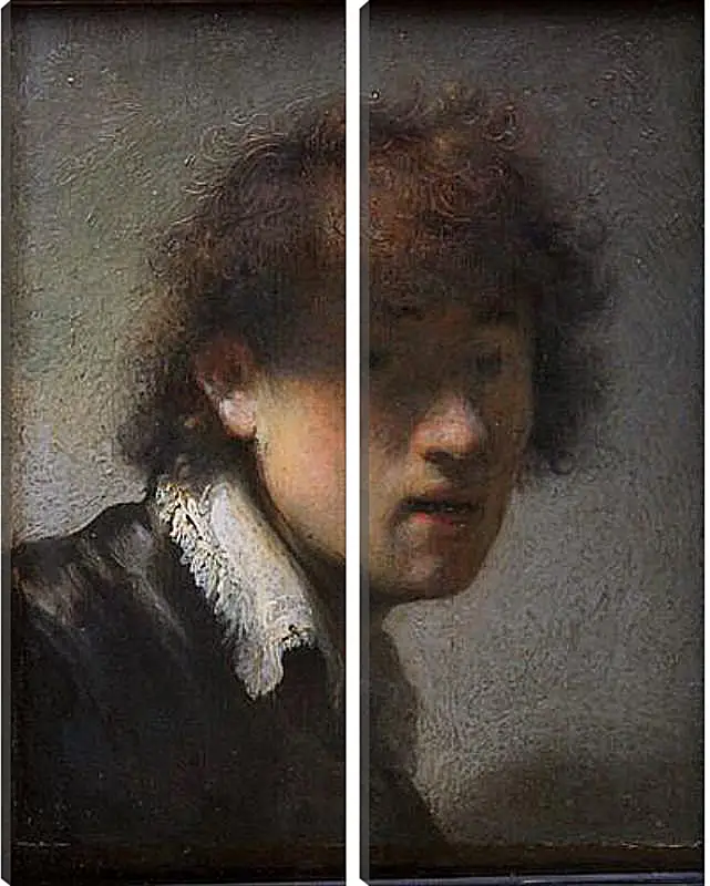 Модульная картина - Self-portrait at early age. Рембрандт