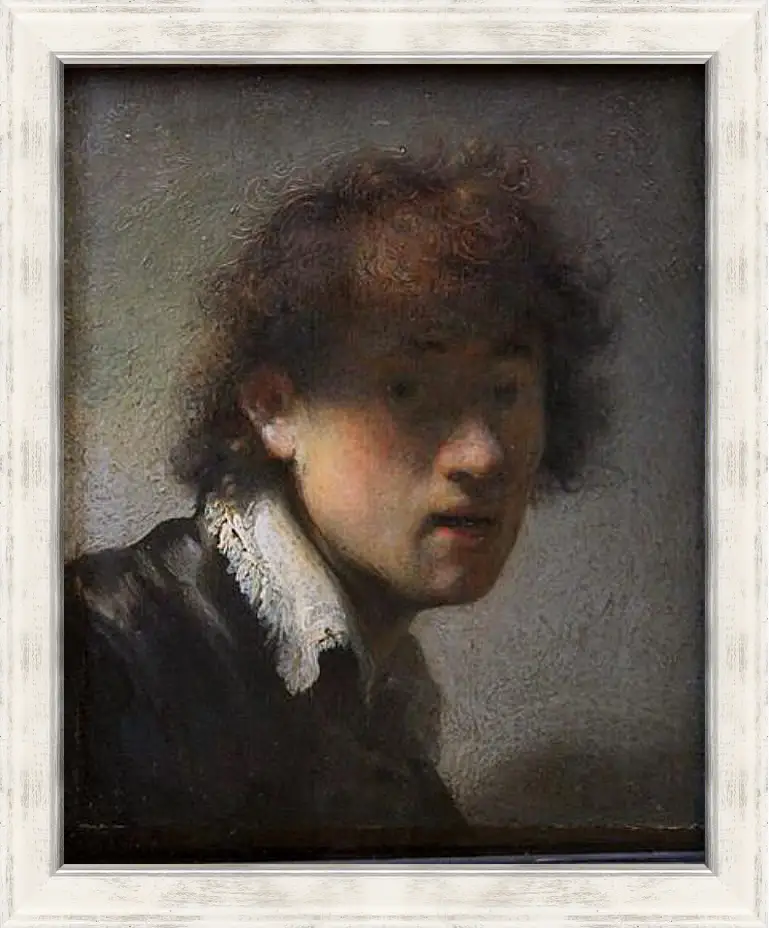 Картина в раме - Self-portrait at early age. Рембрандт