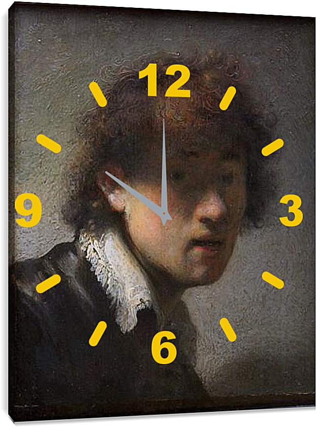 Часы картина - Self-portrait at early age. Рембрандт