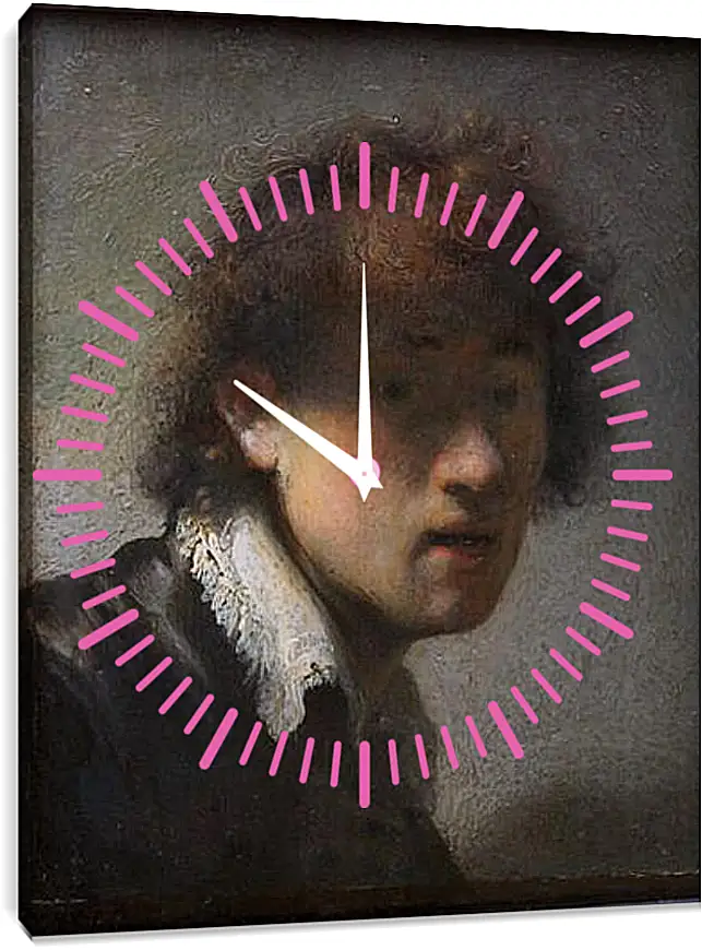 Часы картина - Self-portrait at early age. Рембрандт