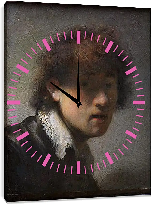 Часы картина - Self-portrait at early age. Рембрандт