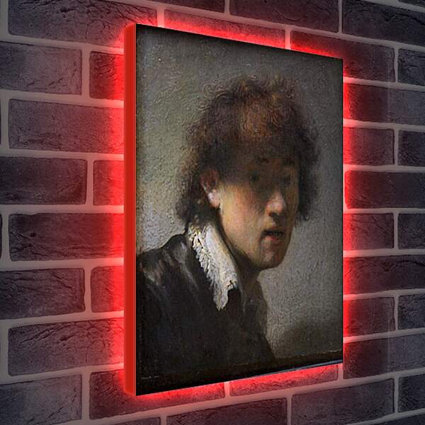 Лайтбокс световая панель - Self-portrait at early age. Рембрандт