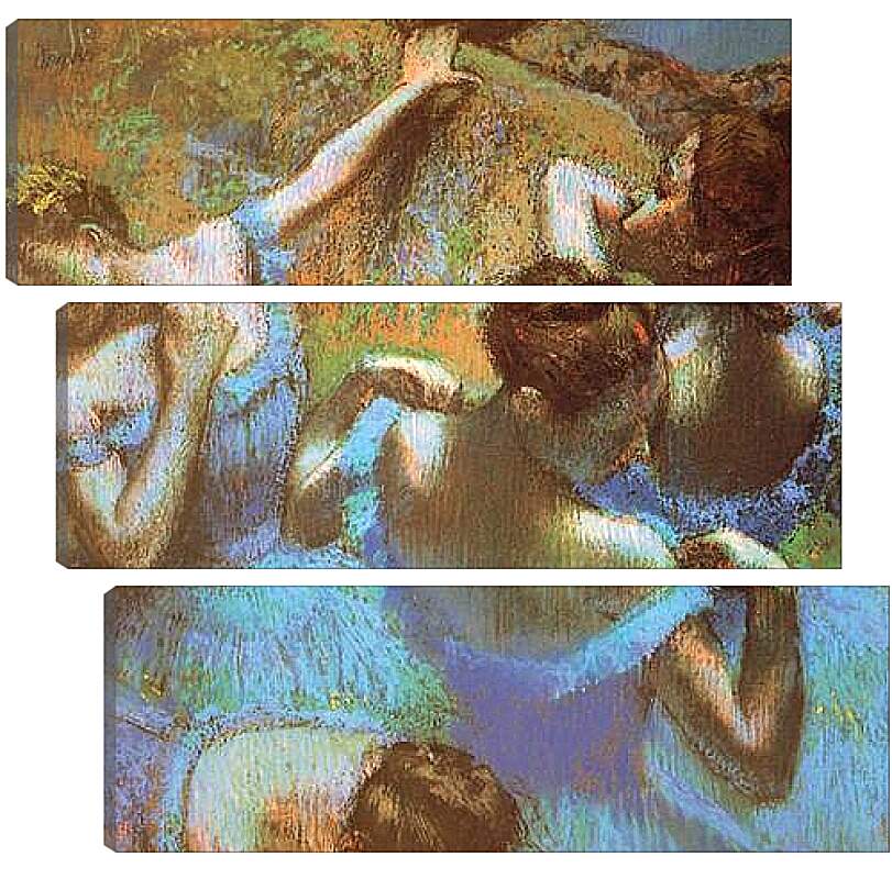 Модульная картина - Голубые танцовщицы. Эдгар Дега