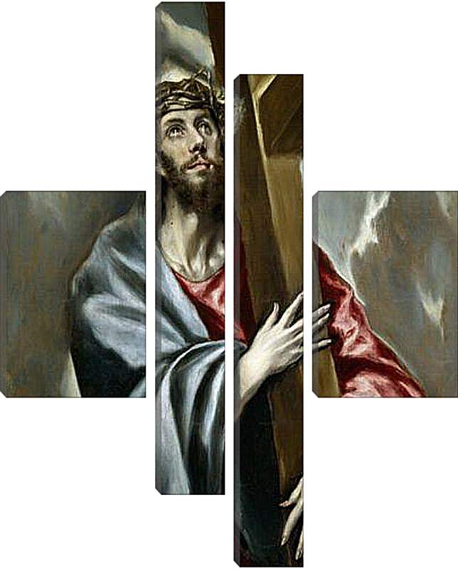 Модульная картина - Christ Clasping the Cross. Эль Греко