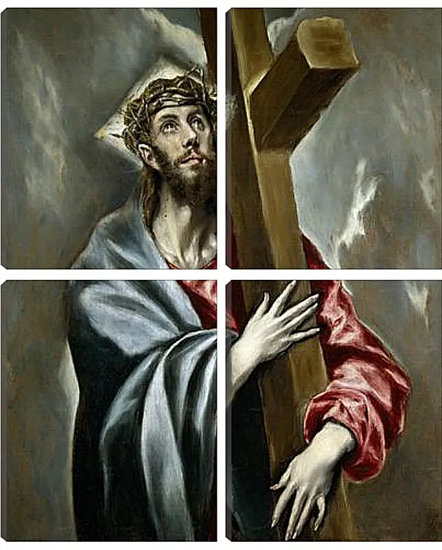 Модульная картина - Christ Clasping the Cross. Эль Греко