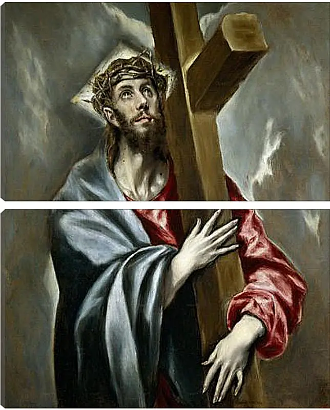 Модульная картина - Christ Clasping the Cross. Эль Греко