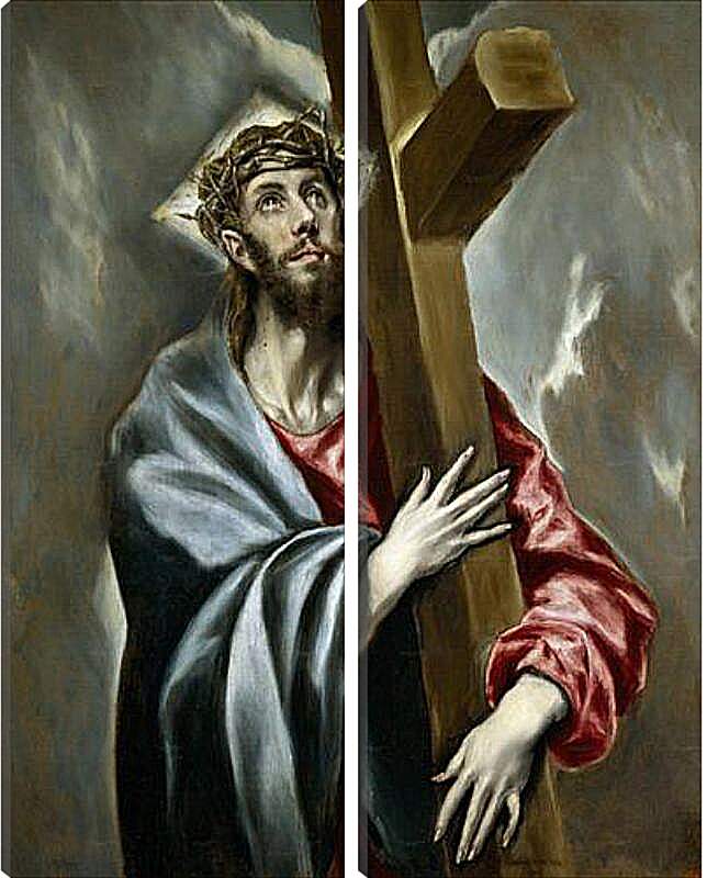 Модульная картина - Christ Clasping the Cross. Эль Греко