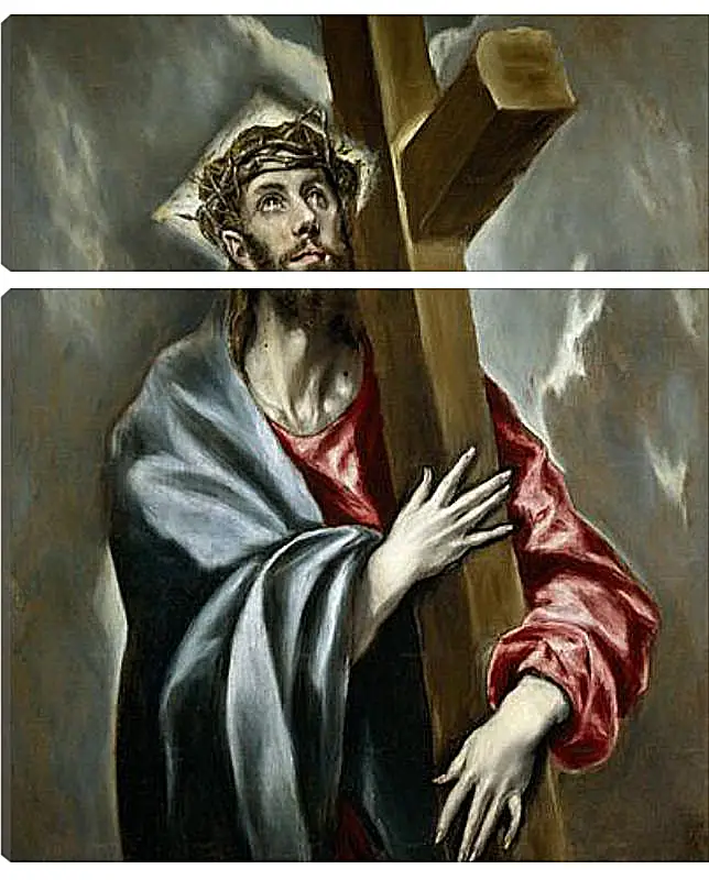 Модульная картина - Christ Clasping the Cross. Эль Греко