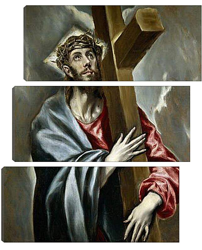 Модульная картина - Christ Clasping the Cross. Эль Греко