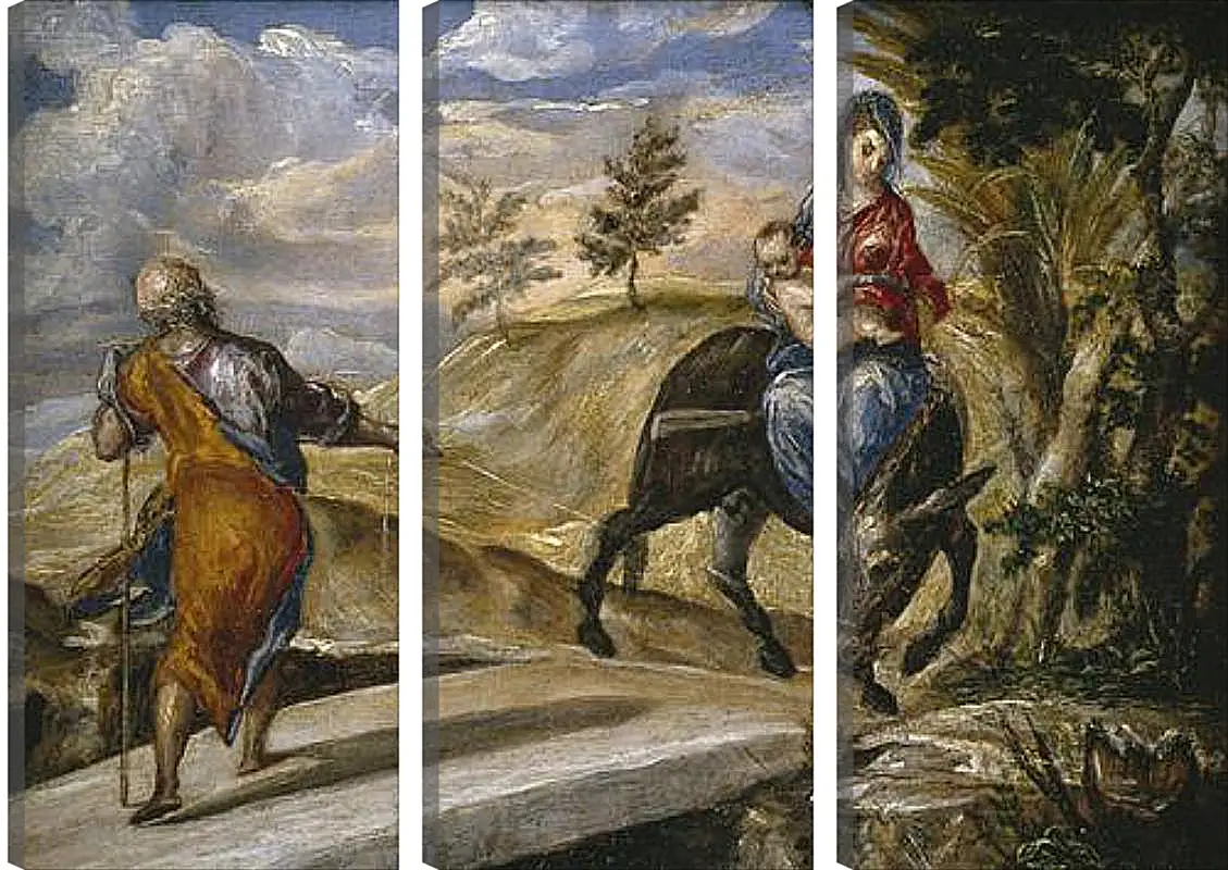 Модульная картина - The Flight to Egypt. Эль Греко