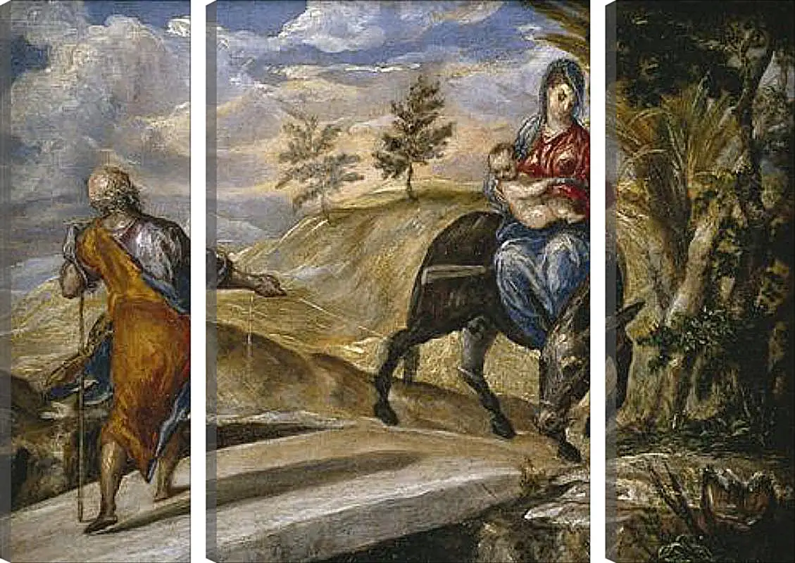 Модульная картина - The Flight to Egypt. Эль Греко