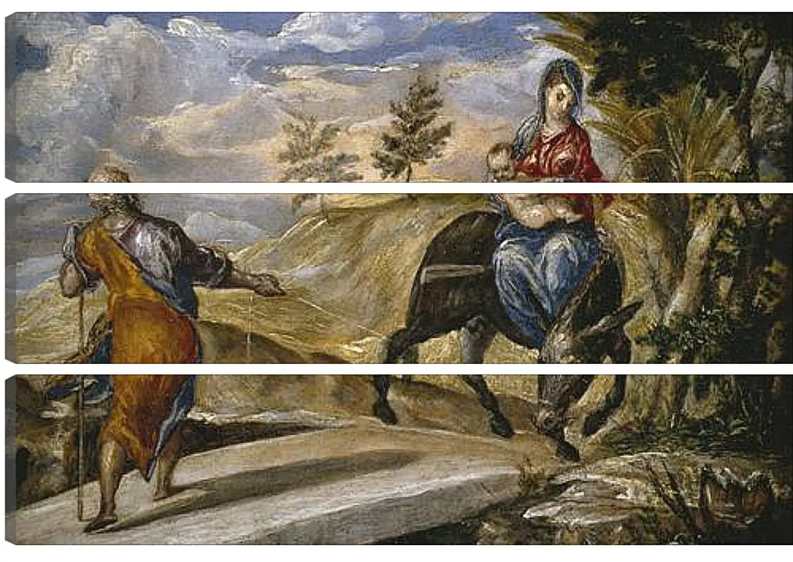 Модульная картина - The Flight to Egypt. Эль Греко