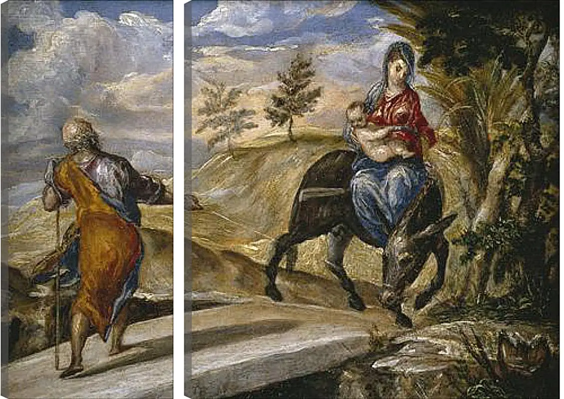 Модульная картина - The Flight to Egypt. Эль Греко