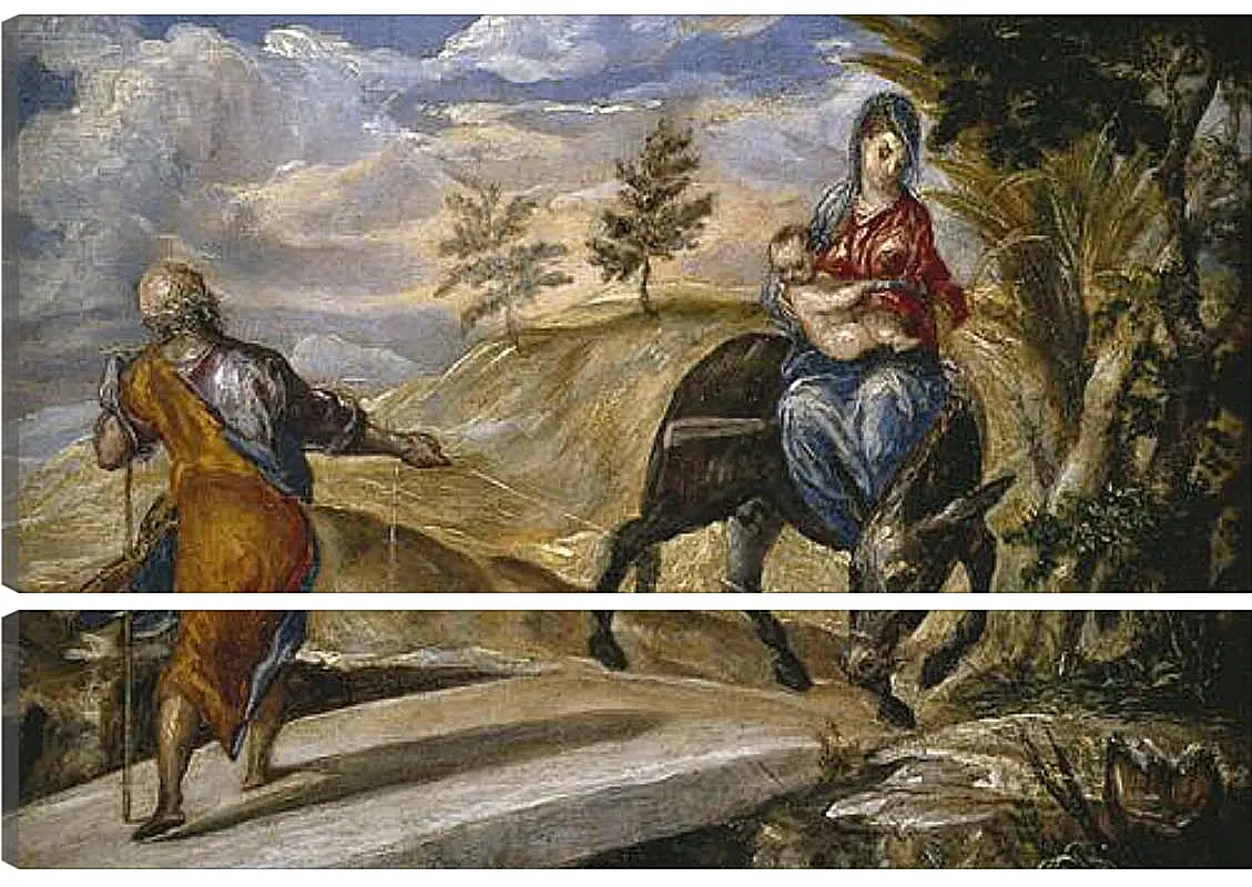 Модульная картина - The Flight to Egypt. Эль Греко