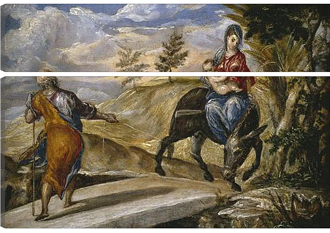 Модульная картина - The Flight to Egypt. Эль Греко