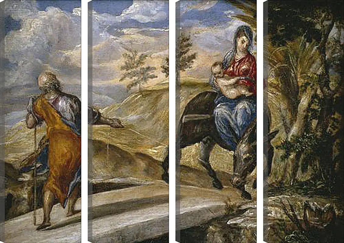 Модульная картина - The Flight to Egypt. Эль Греко