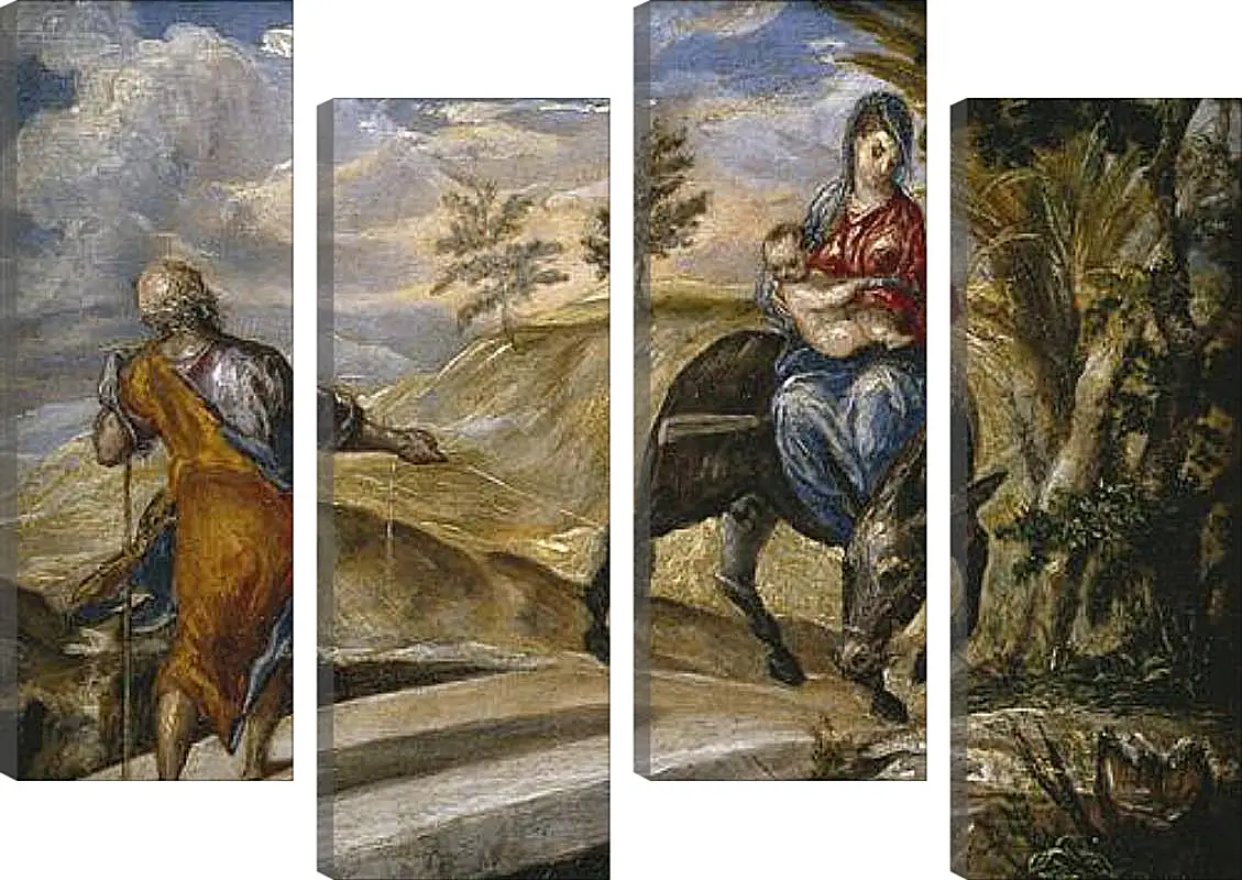 Модульная картина - The Flight to Egypt. Эль Греко