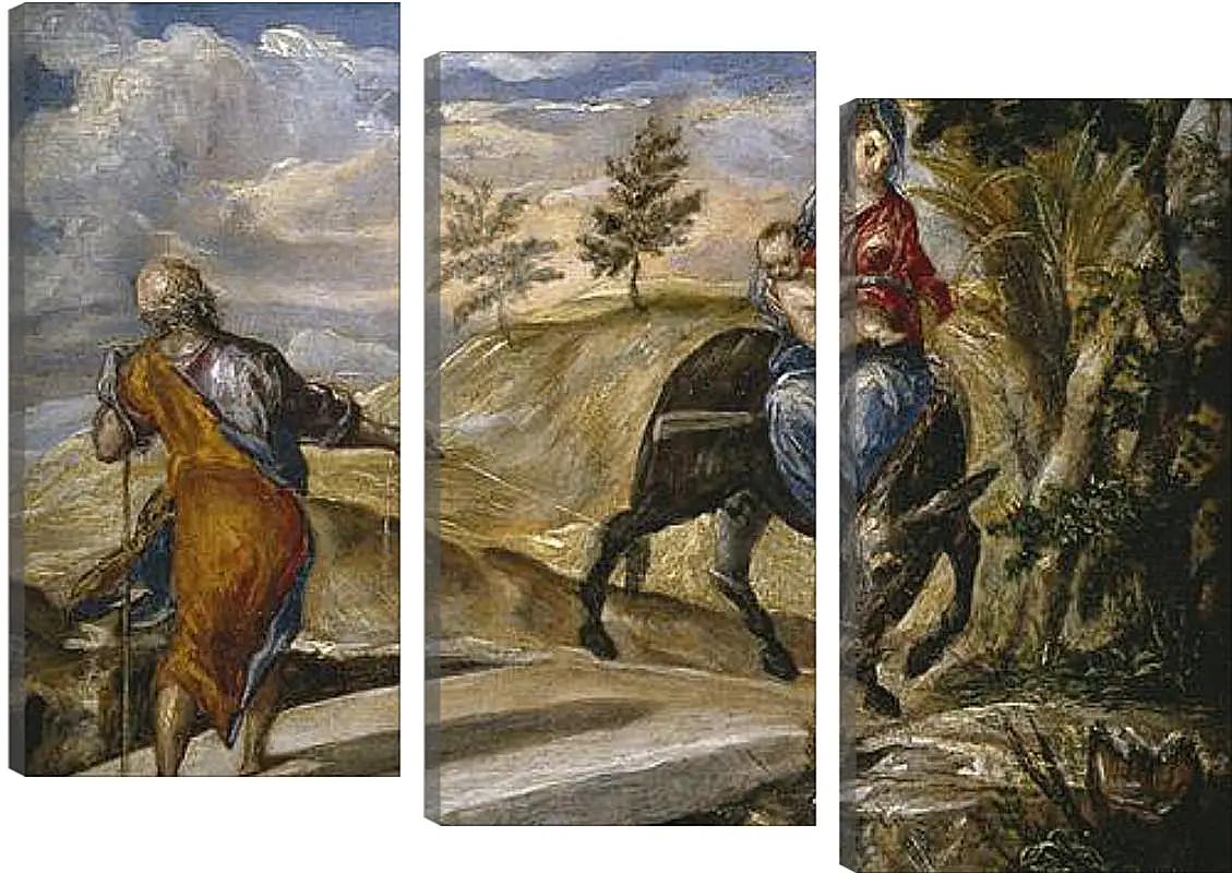 Модульная картина - The Flight to Egypt. Эль Греко